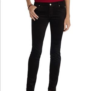 NWT WHBM VELVET BLACK SKINNY JEANS